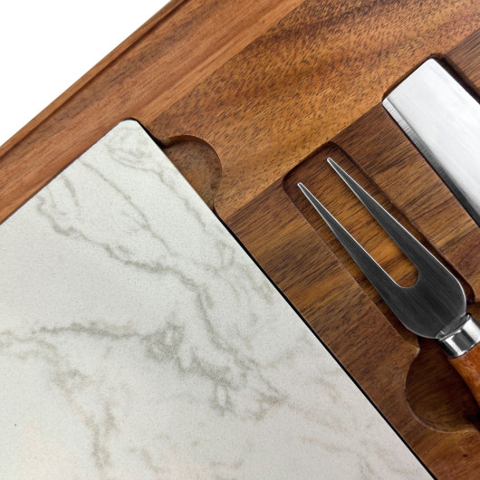 Promotional Marble Cheeseboard & Knife Sets Close Ups